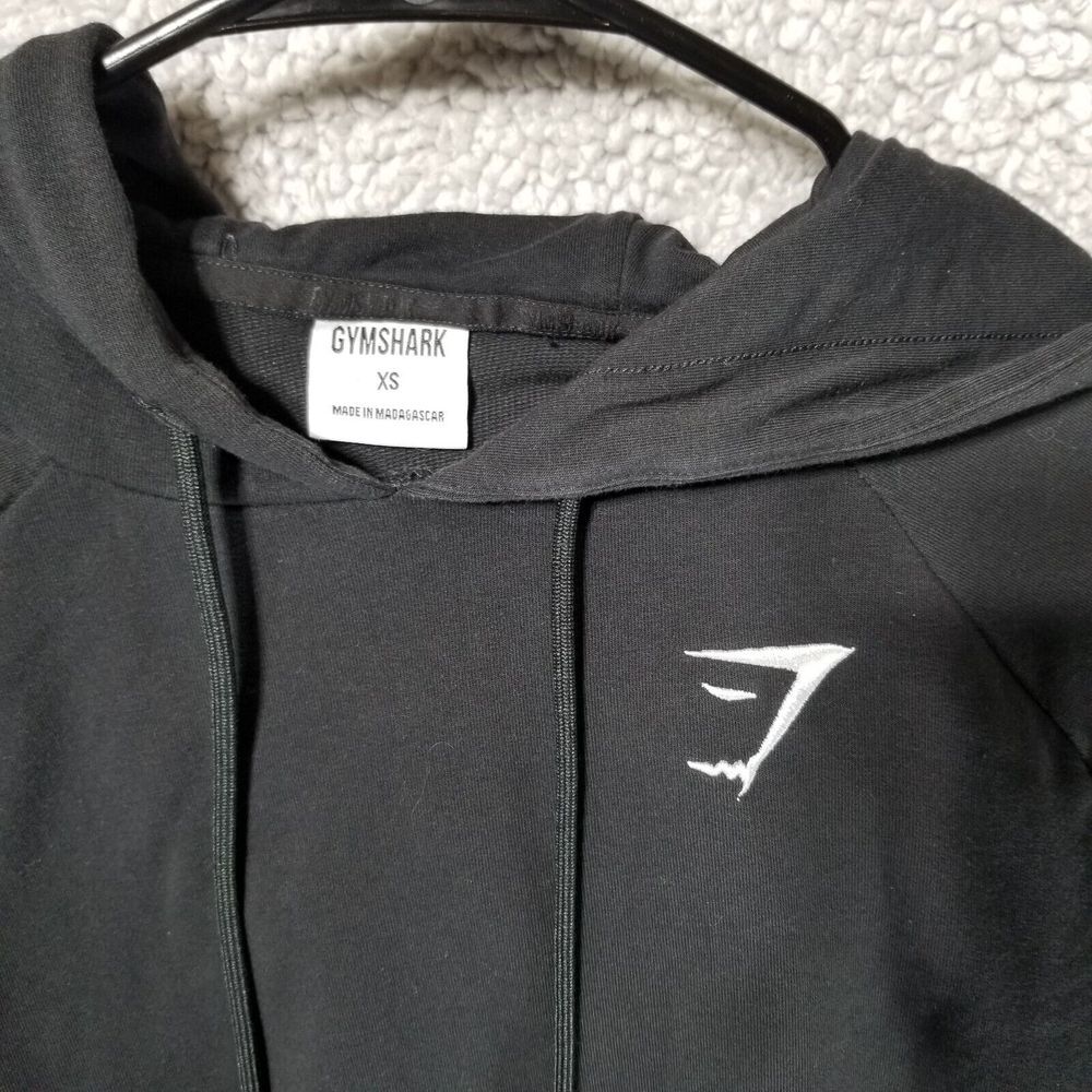 Gymshark Hoodie Womens Small Black Training Sweatshirt Fitness Gym Workout Sz XS - Picture 8 of 8